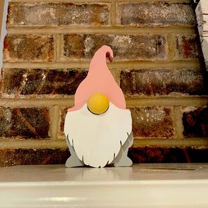 Handcrafted wooden gnomes